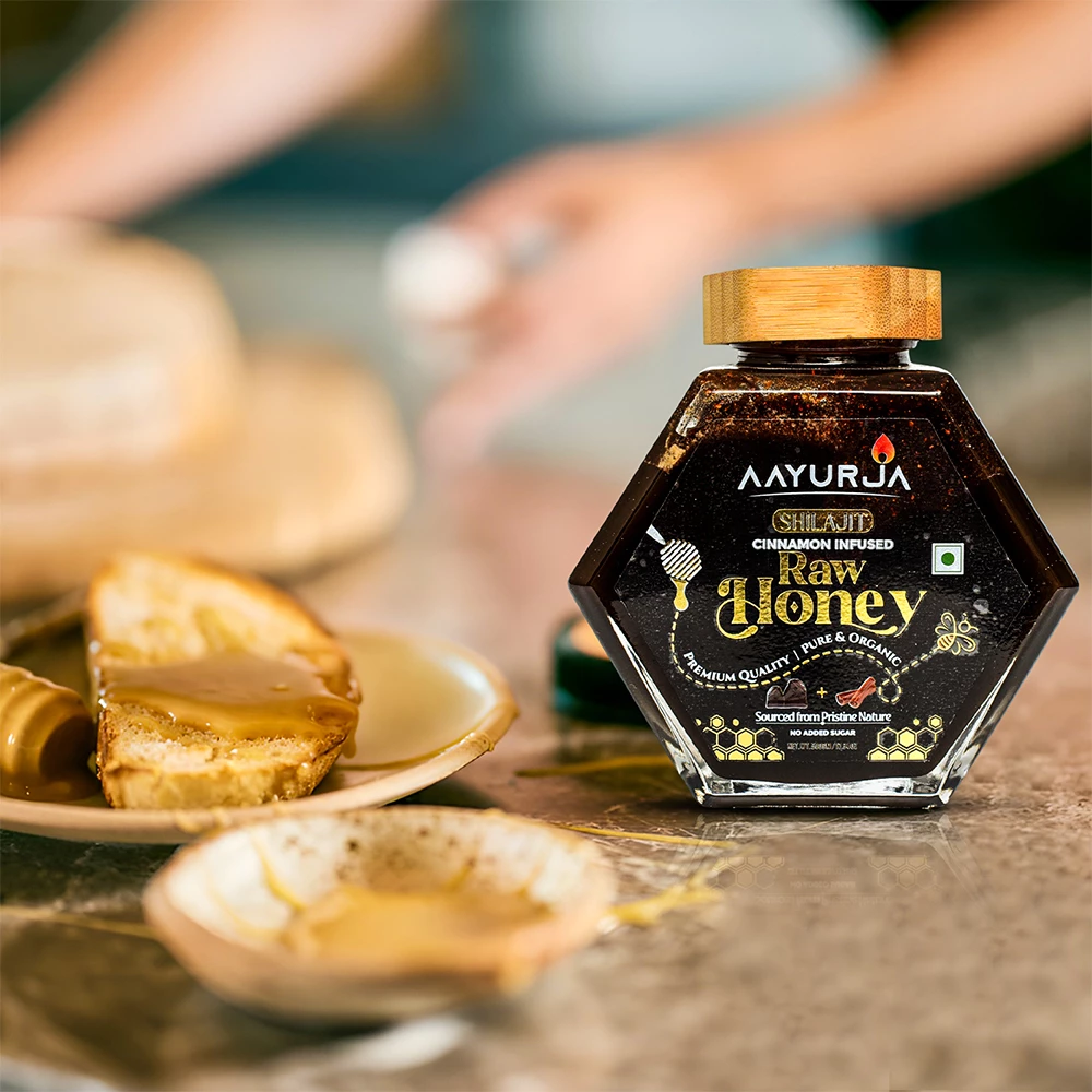 100% Pure Organic - Shilajit Cinnamon Infused Honey