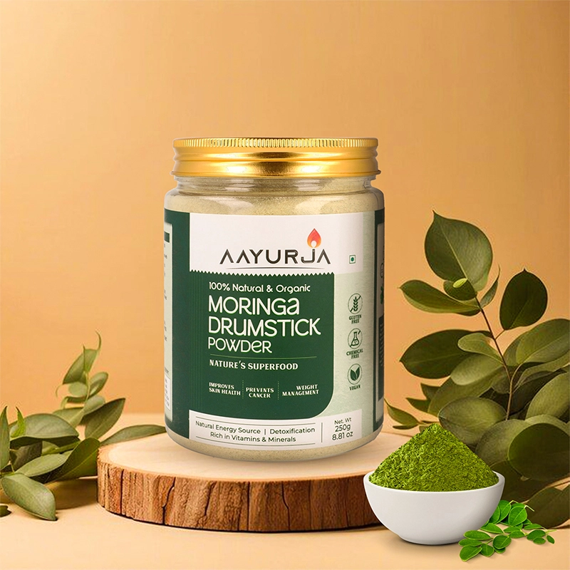100% Organic Moringa Drumstick Powder – Superfood for Skin & Health Detox
