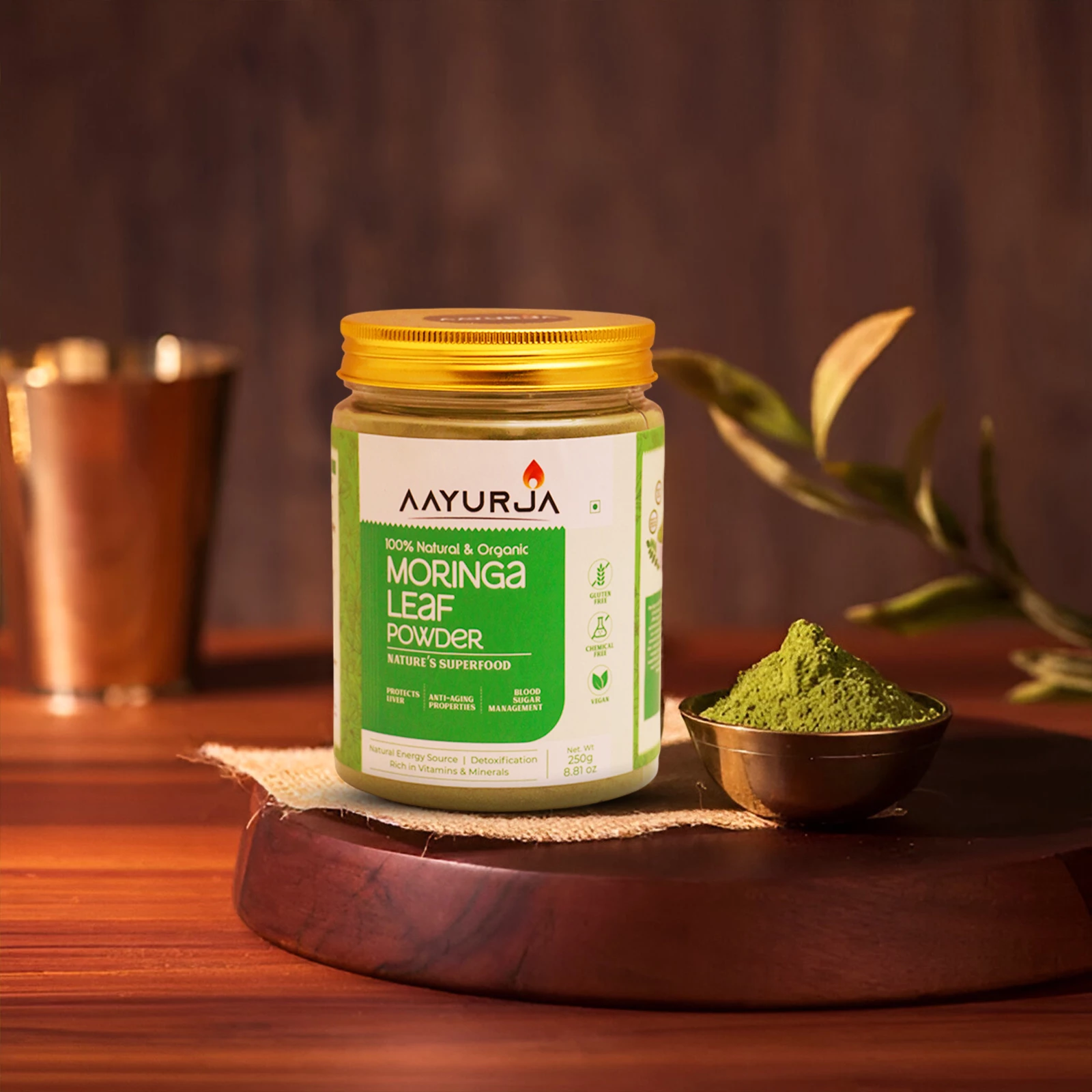 100% Natural & Organic Moringa Leaf Powder