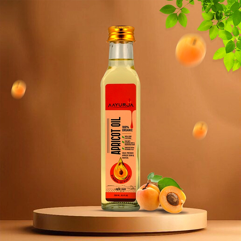 100% Organic Apricot Oil (250ml) – Cold-Pressed & Pure
